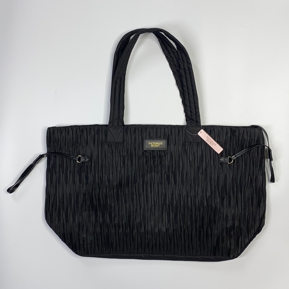 Victoria Secret Large Black Travel Tote NWT